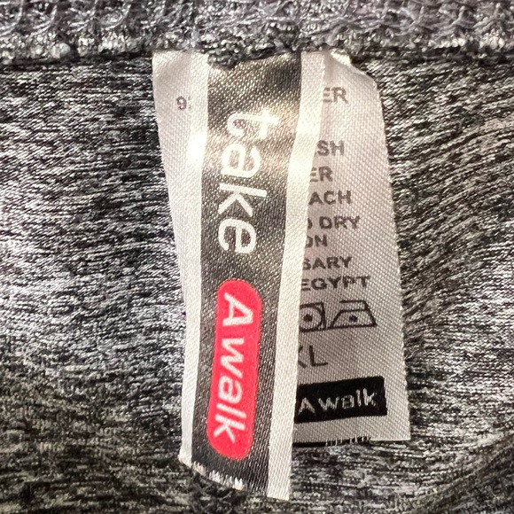 Take A Walk Gray Athletic Leggings XL Side Mesh Cutout Stretch Yoga Pants - Picture 4 of 8